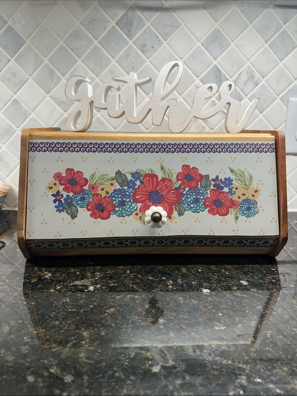 Pioneer Woman Breadbox - Wood